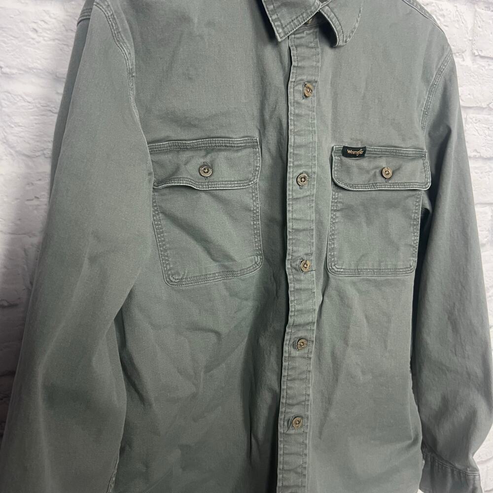 Vintage Wrangler Gray Denim Men's Shirt - Picture 2 of 6
